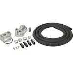 Derale Oil Filter Relocation Kit 3/4-16 Thread 1/2&#034; Female Pipe Thread Ports