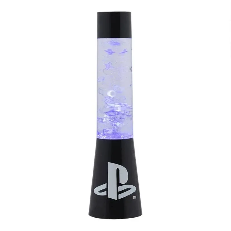 Paladone, 33 cm, PlayStation Glitter Flow Lamp Night, Bedroom Décor Mood Light