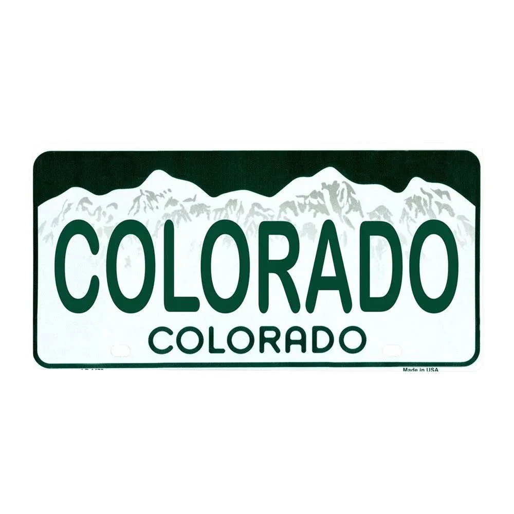 Smart Blonde Colorado Novelty State Background Customizable Vanity Metal License Plate Tag Sign