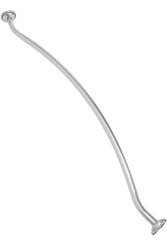 Bath Bliss Curved Shower Rod - Satin