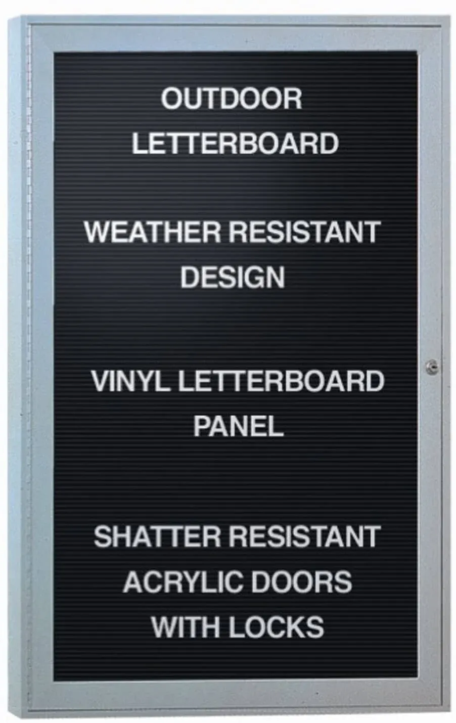 Enclosed Letter Board 24"x18", Satin