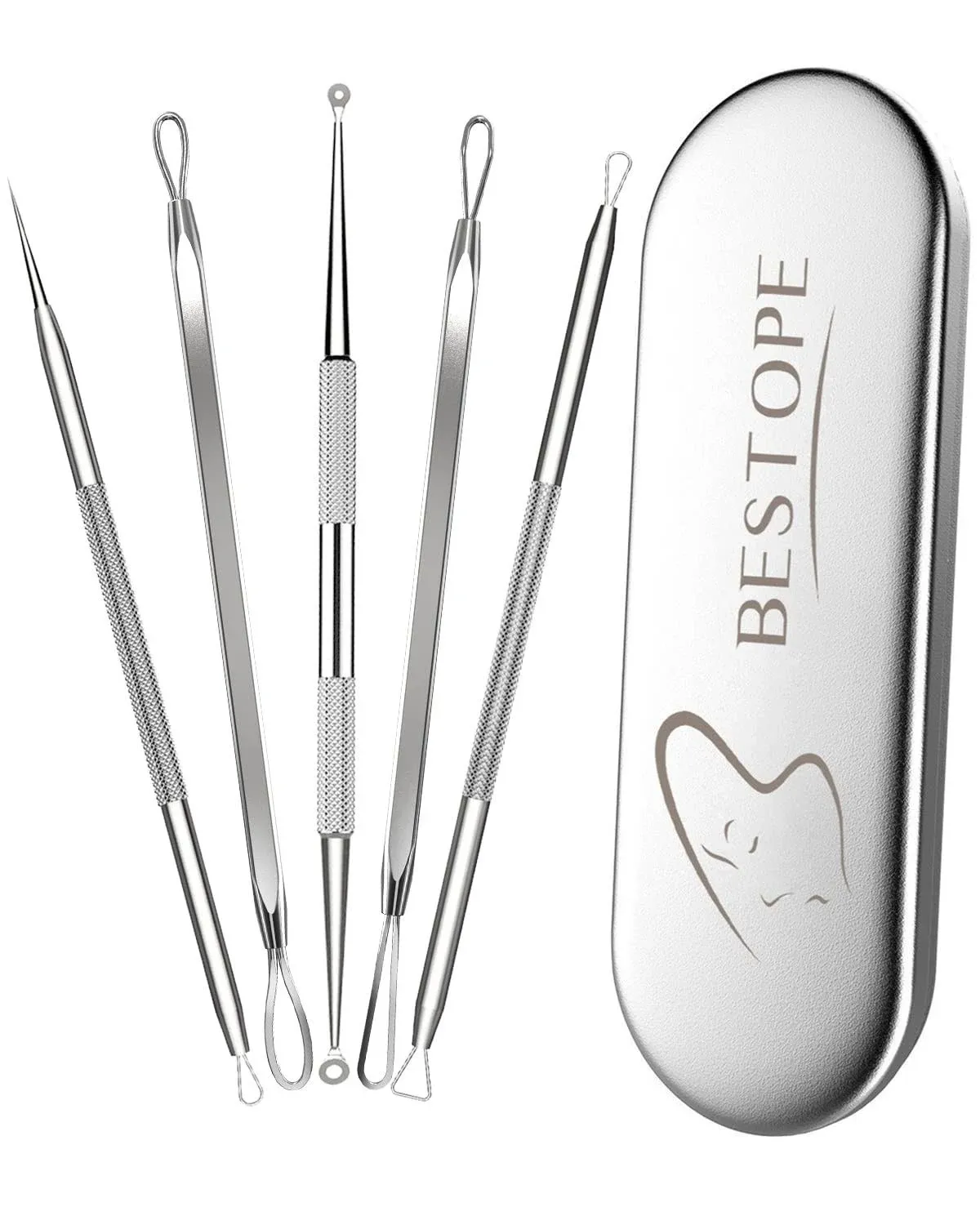 BESTOPE HZ055 Stainless Steel Blackhead and Pimple Remover Tool Set