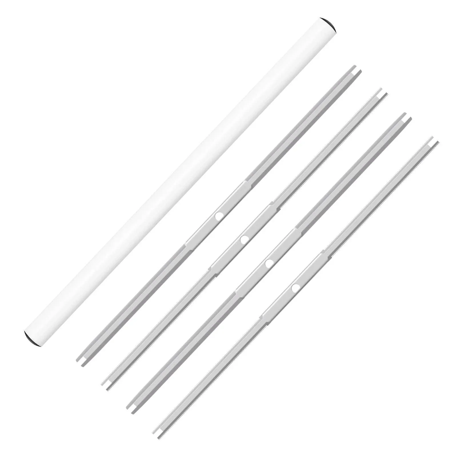 iPower 4-Pack 13” Bowl Leaf Trimmer Replacement Stainless Spin Clean Cut Include 2 Serrated and 2 Straight Blades, Actual Length 10.6 Inches