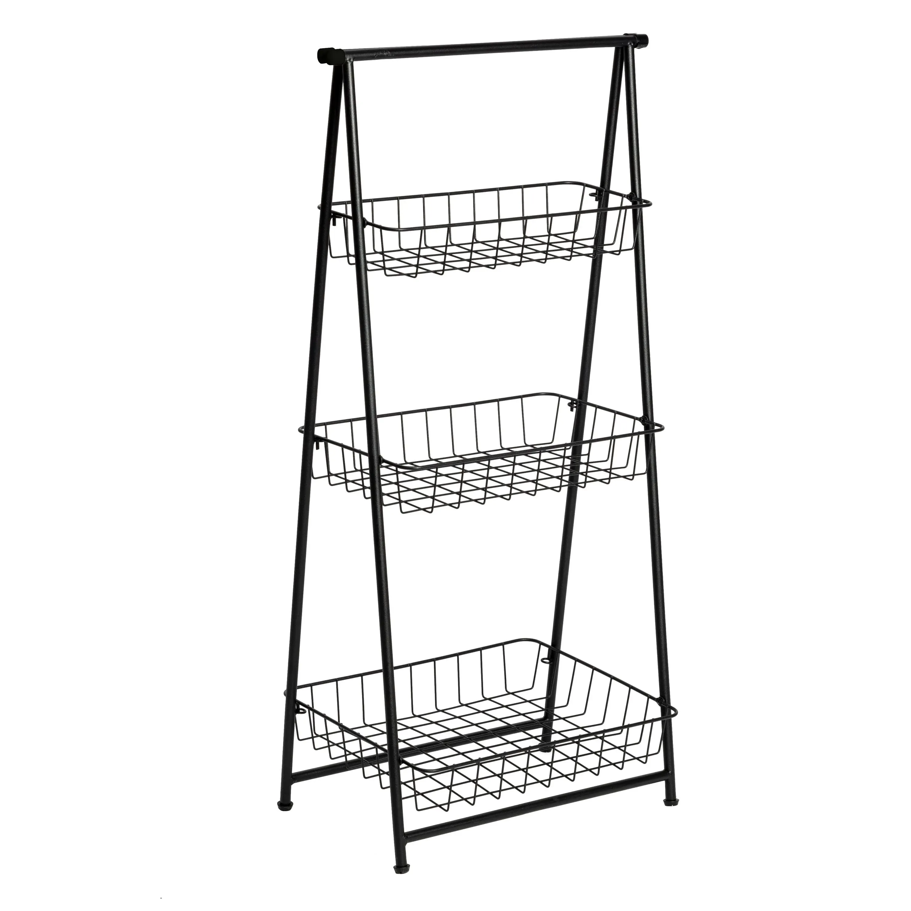 Honey-Can-Do Honey Can Do Metal 3-Tier Decorative Shelving Unit (17-in W x 12-in D x 36-in H), Black, (10-lb Capacity Per Shelf) Lowes.com