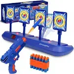 GMAOPHY Digital Targets with Foam Dart Toy Blaster, 4 Targets Auto Reset Scoring