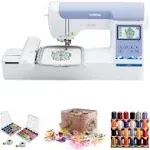 Brother Elite PE900 Embroidery with Wireless LAN Connection with Sewing Bundle