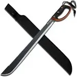 Jungle Master Machete 28in Stainless Steel Blade Black Handle