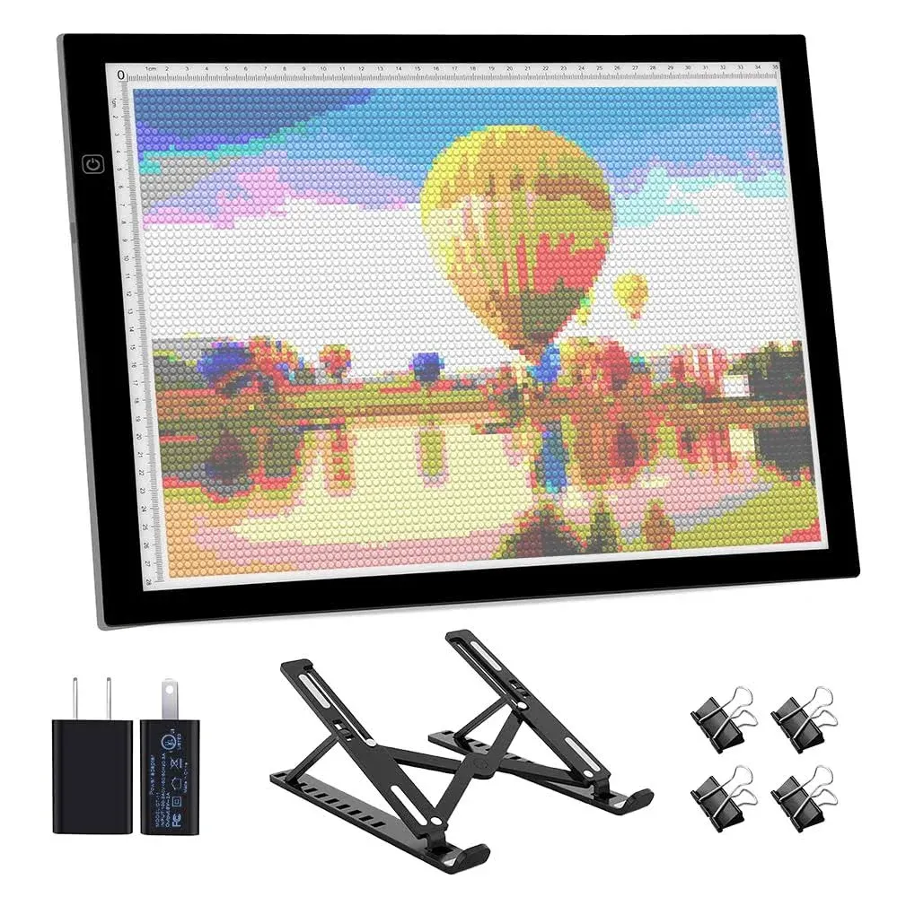 A3s Light Pad for Diamond Painting - USB Powered Light Board for tracing, 3 Level Brightness Copy Board Apply for Diamond Art, Drawing, Sketching, Vinyl Weeding