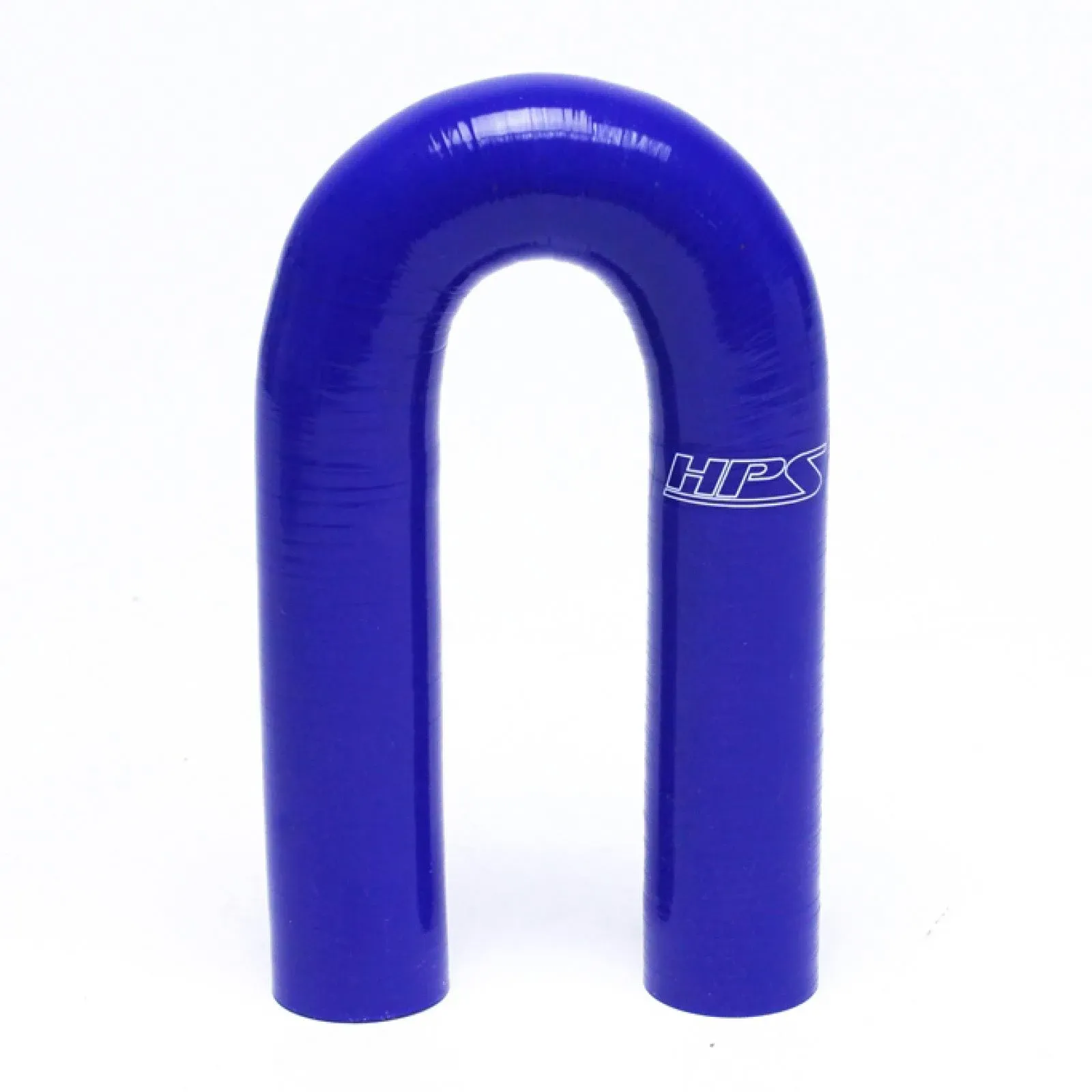 HPS HTSEC180-087-BLUE Silicone High Temperature 4-Ply Reinforced 180 Degree U Bend Elbow Coupler Hose, 80 psi Maximum Pressure, 7/8" ID, Blue