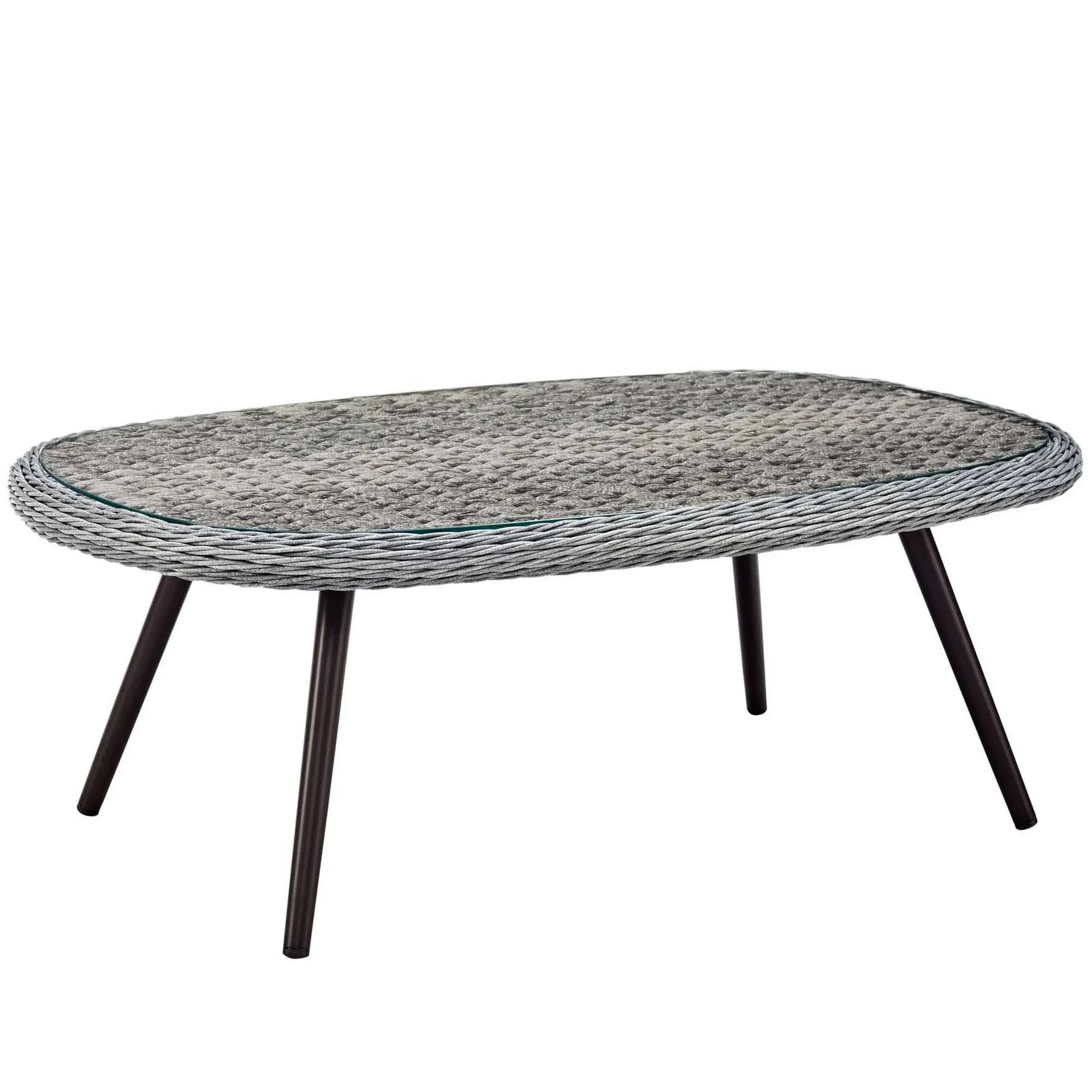 Modway Furniture Modern Endeavor Outdoor Patio Wicker Rattan Coffee Table - EEI-3026