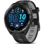 Forerunner 965 Carbon Gray DLC Titanium Bezel with Black Case and Black/Powder Gray Silicone Band