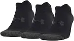 Under Armour Unisex Performance Tech 3-Pack No-Show Socks - Black, MD