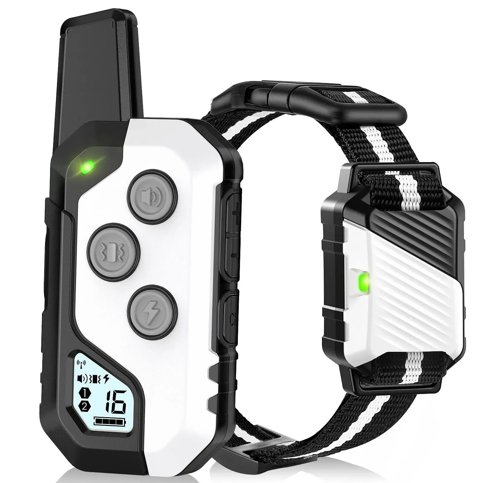 Dog Shock Collar, IP67 Waterproof Dog Training Collar with Remote, 3 Training Modes, Shock, Vibration and Beep, Rechargeable Electric Shock Collar for Large Medium Small Dog