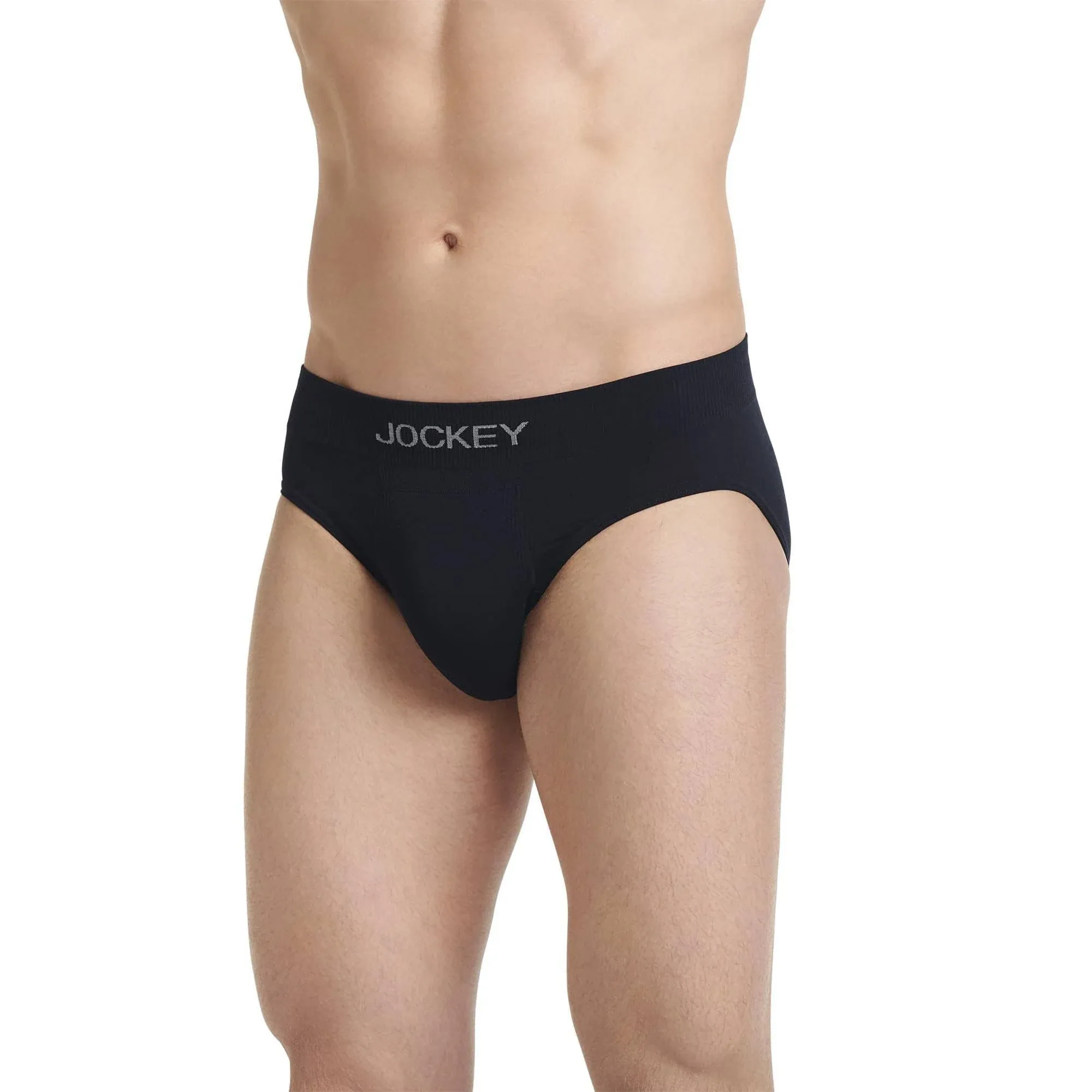 Jockey Men FormFit Lightweight Seamfree Bikini S Black