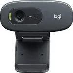 Logitech C270 HD Webcam (Black)