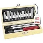 Excel Blades Sharp Hobby Knife Set, Precision Cutting Tool Set for Vinyl, Paper, Wood, Leather, Craft Knife Bulk Set Includes Light To Heavy Duty Knives and 13 Blades