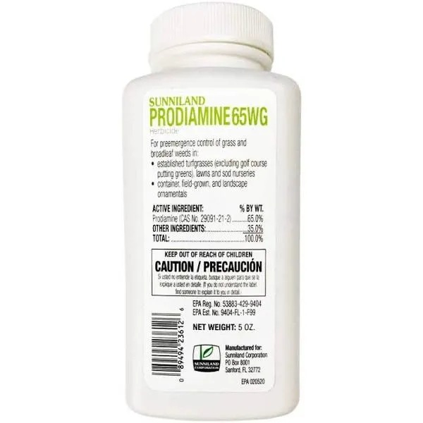 Yard Mastery Prodiamine 65 WDG Professional Pre Emergent Weed Killer Herbicide for Crabgrass, POA Annua and Other Problem Weeds - 5oz Bottle - Water Dispersible Granule