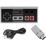 OSTENT Rechargeable Wireless Controller Gamepad for Nintendo NES Mini Classic Edition Famicom Mini Console Color White