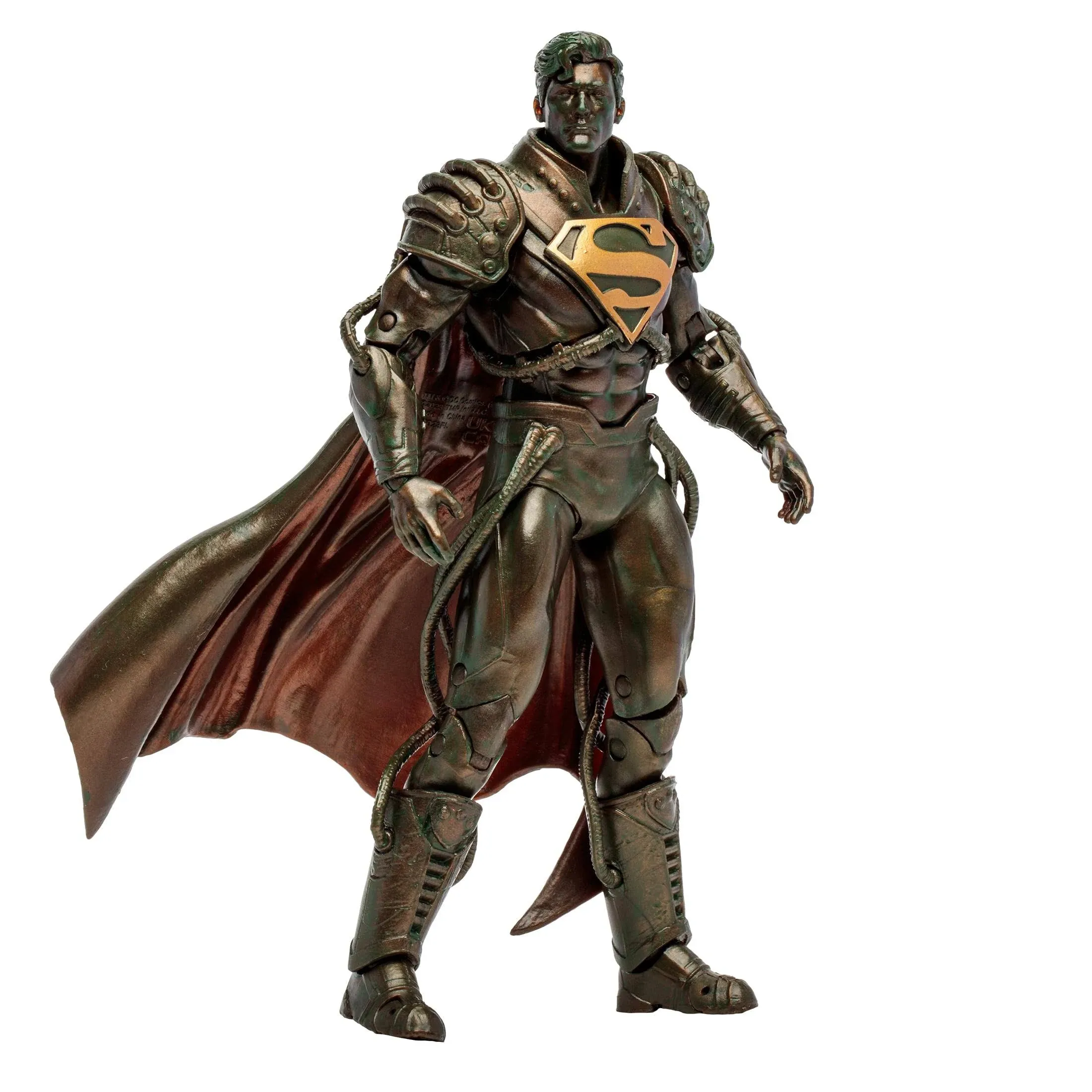 dc multiverse action figure superboy prime (patina) (gold label) 18 cm