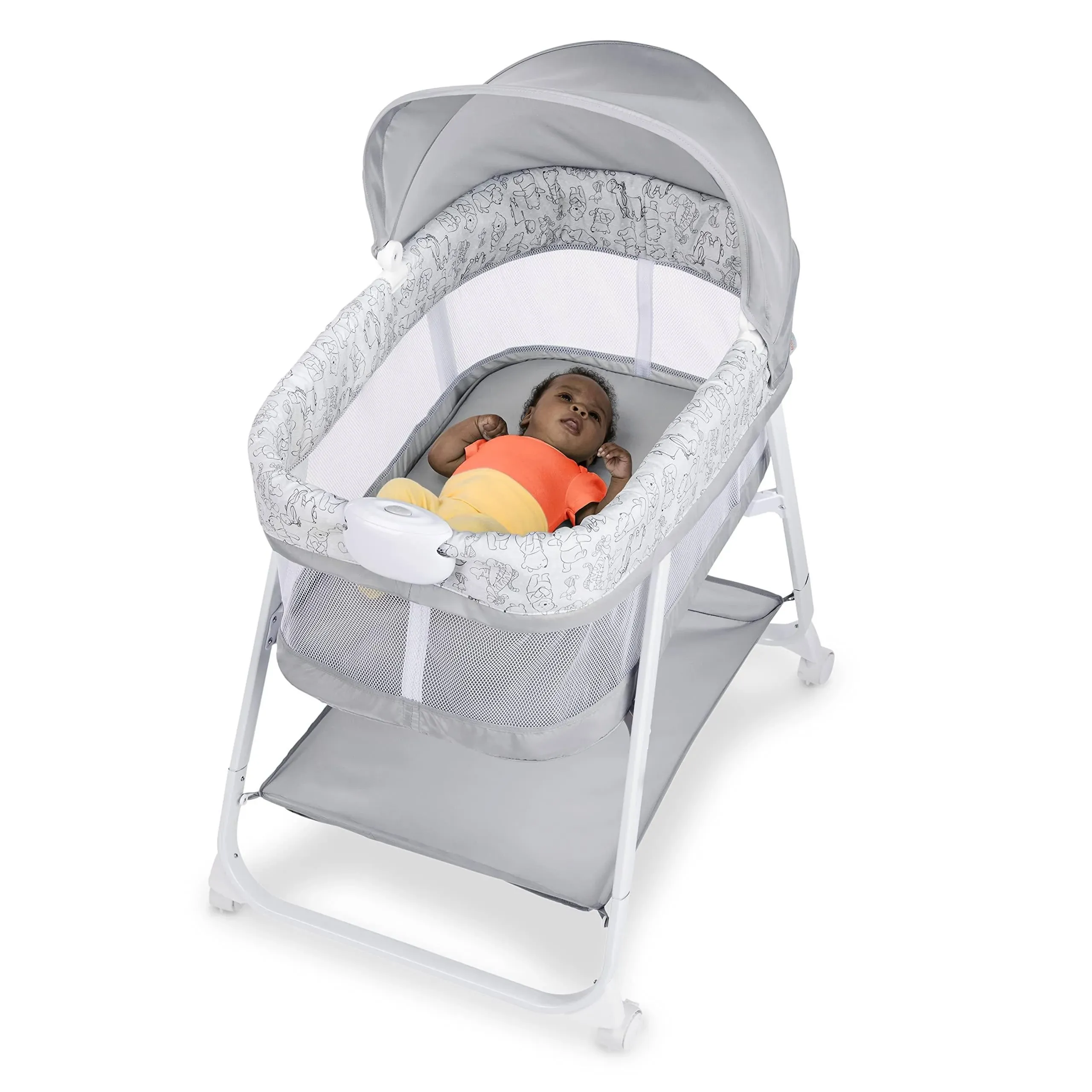 Bright Starts Winnie The Pooh - Slumber Party Soothing Bassinet with V