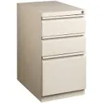 Staples 3-Drawer Mobile Pedestal File Cabinet Putty (20-inch) 24871D