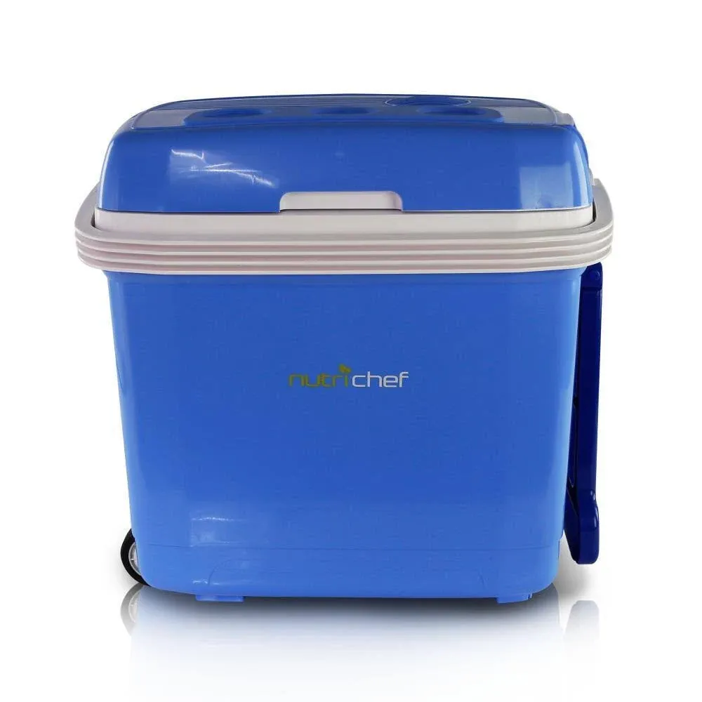 NutriChef Electric Cooler &amp; Warmer Blue 18.1inH x 12.6inW Countertop