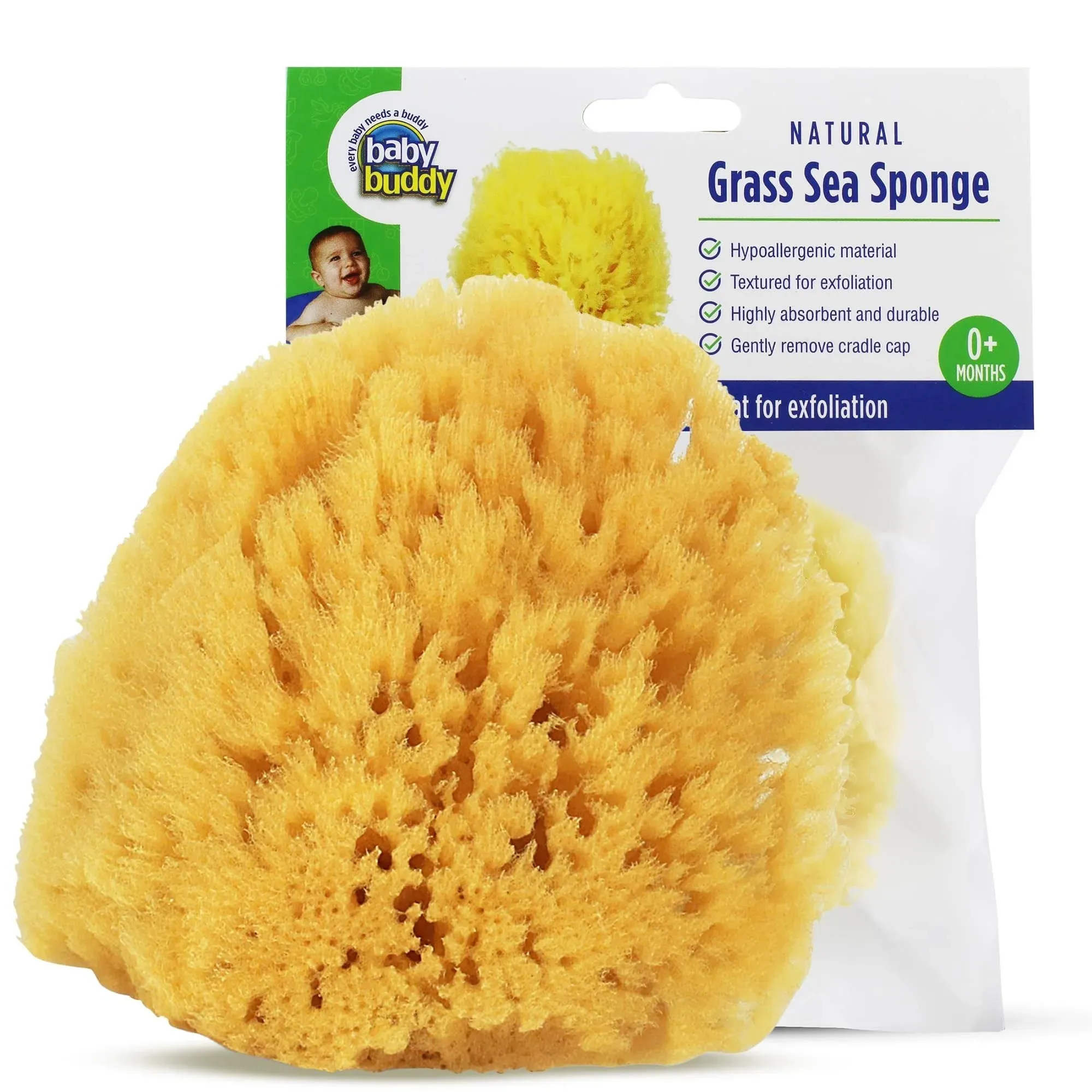 Baby Buddy Natural Bath Sponge 4inch Grass Sea Sponge