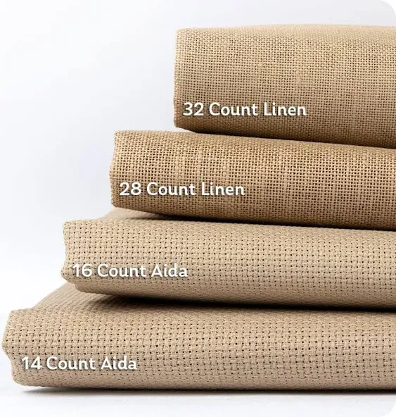 Premium Linen Fabric for Cross Stitch Natural Light Color 32ct 18" x 27" …