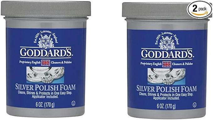 Goddard's Silver Polisher, Cleansing Foam with Sponge Applicator, Tarnish Remover ...