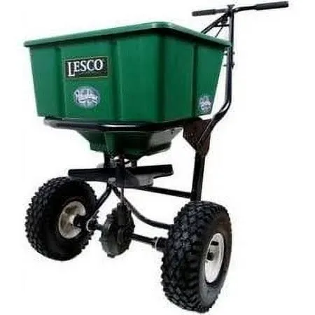 Lesco Push Spreader Carbon Steel - 50 lb. Hopper 092807