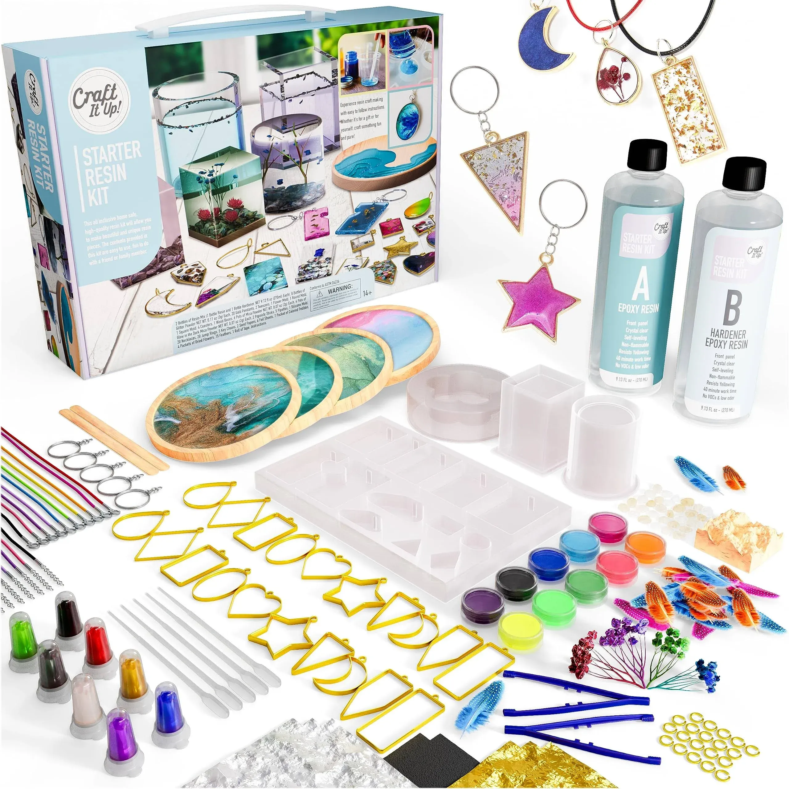 Craft It Up! Resin Kit by Creative Kids - Complete Starter Jewelry Making Resin ...