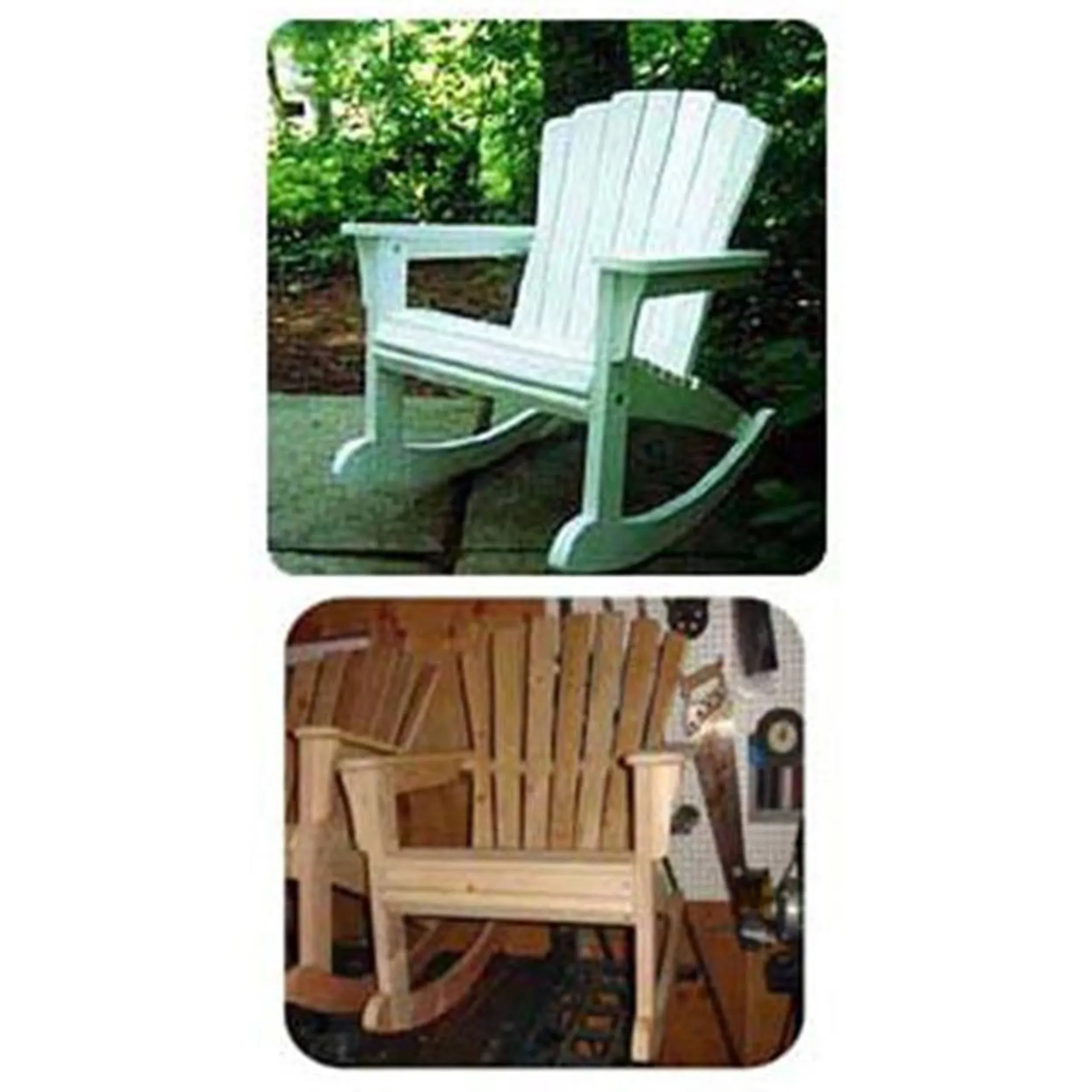 Woodcraft Project Paper Plan to Build Rocking Adirondack Chair