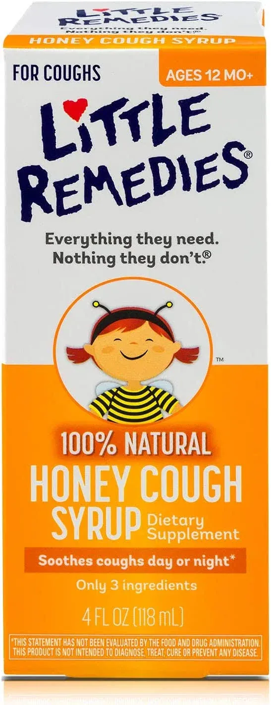 Little Remedies Natural Cough Syrup, Honey - 4 Oz