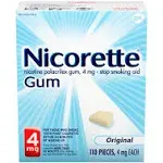 Nicorette Gum 4 g 110 Strt