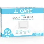 JJ Care Adhesive Island Dressing Pack of 25 4x5 Sterile Bordered Gauze Dressing ...