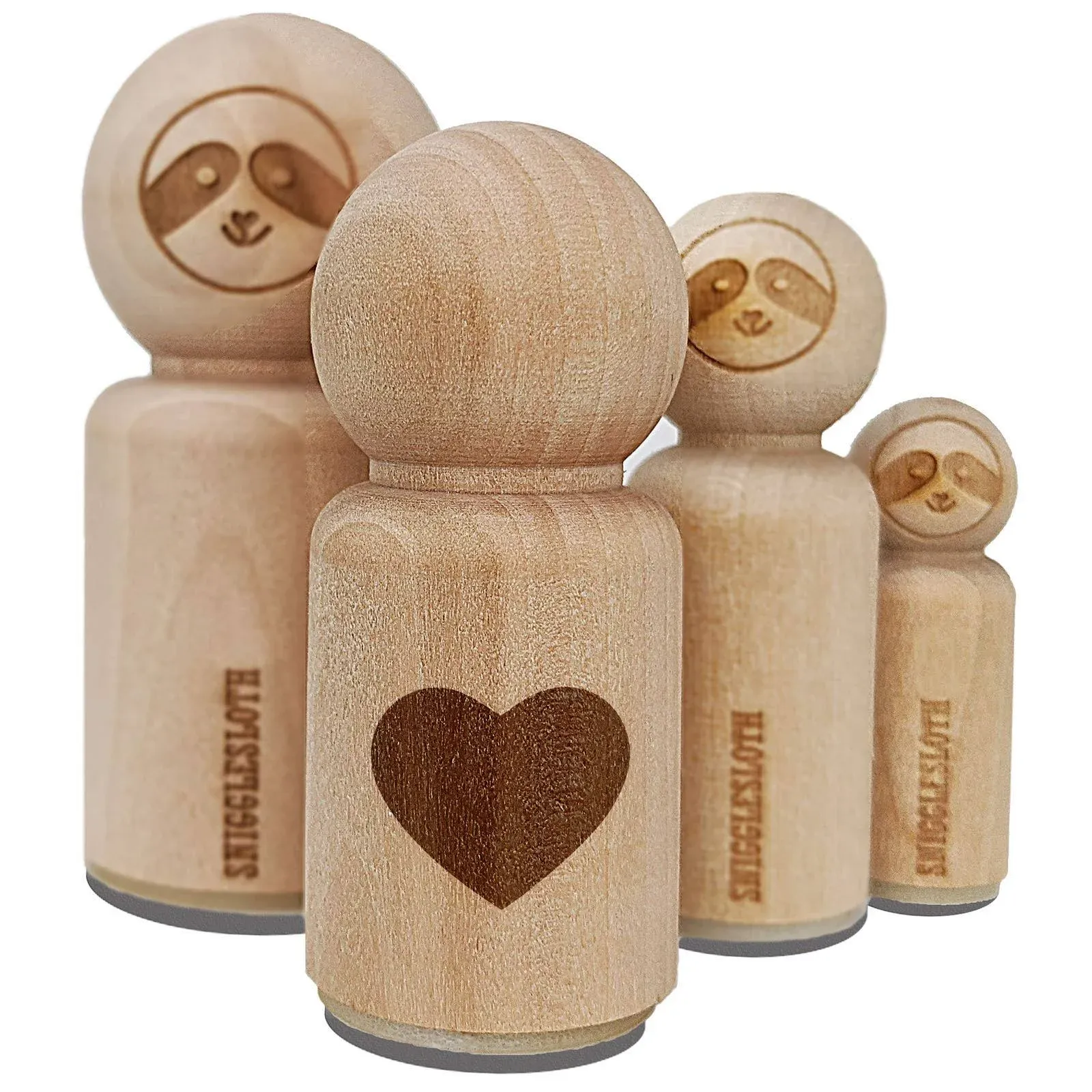 Heart Solid Rubber Stamp for Stamping Crafting Planners - 1 inch Medium