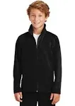 Sport Tek YST90 Youth Tricot Track Jacket - Black/Black - S