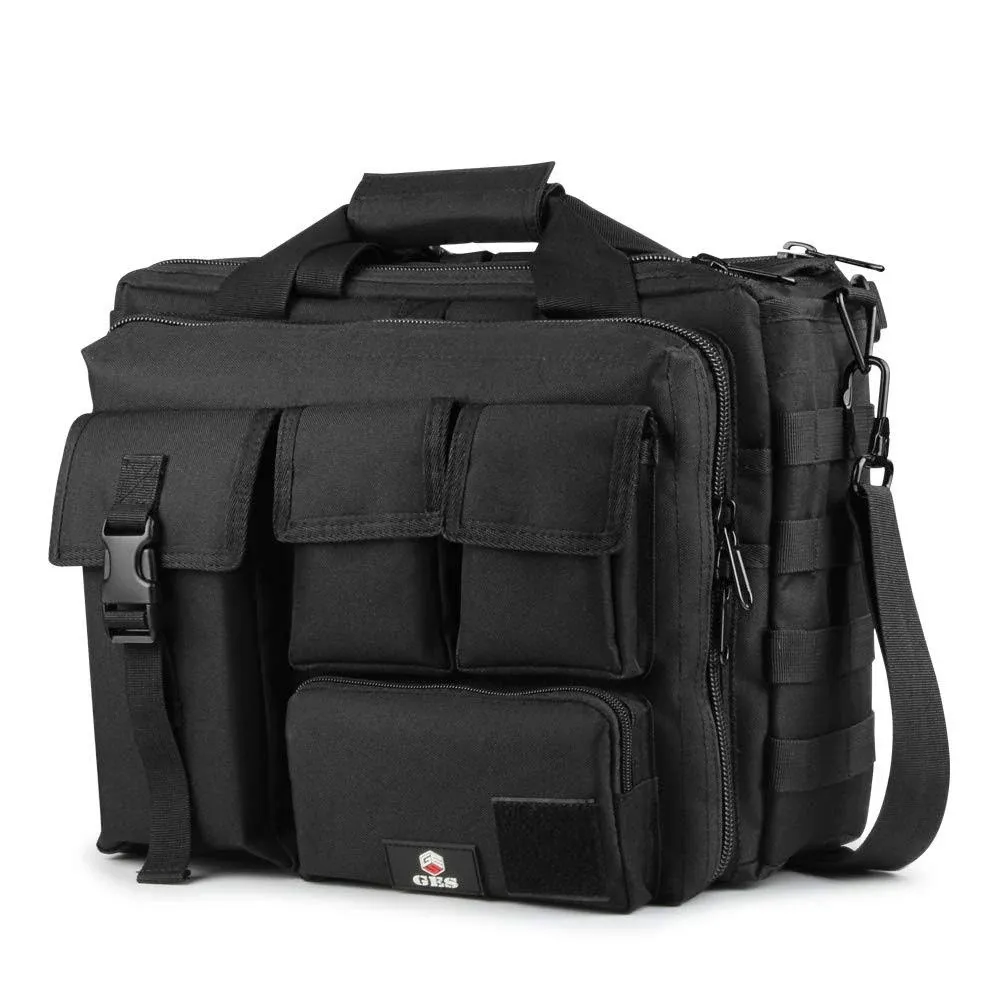 Ges Laptop Bag - 15.6 inch Men's Messenger Bag Multifunction Tactical Bag Military Briefcase