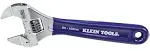 Klein Tools D86934 Adjustable Wrench with Slim Jaw and High Polish Chrome Finish, 6-Inch