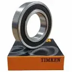 2PACK TIMKEN 6304-2RS Double Rubber Seal Bearings 20x52x15mm, Pre-Lubricated and Stable Performance and Cost Effective, Deep Groove Ball Bearings