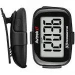 AVTREK 3D Step Counter Clip On with LED Backlight Pocket Pedometer for Walking Outdoor Activities Fitness Tracker Without Smartphone (Black)