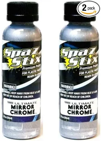 Spaz Stix 2 Pack Ultimate Mirror Chrome Airbrush Paint 2oz