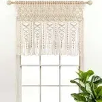 Large Macrame Valance Wall Hanging Boho Tapestry Bohemian 40x30 By Lush Decor