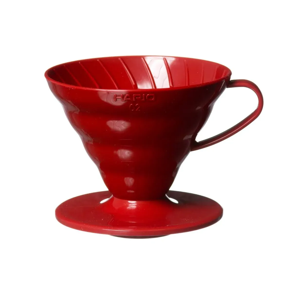 Hario V60 Plastic Coffee Dripper, Size 02, Red