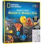 NATIONAL GEOGRAPHIC Magnetic Marble Run - 50-Piece STEM Building Set