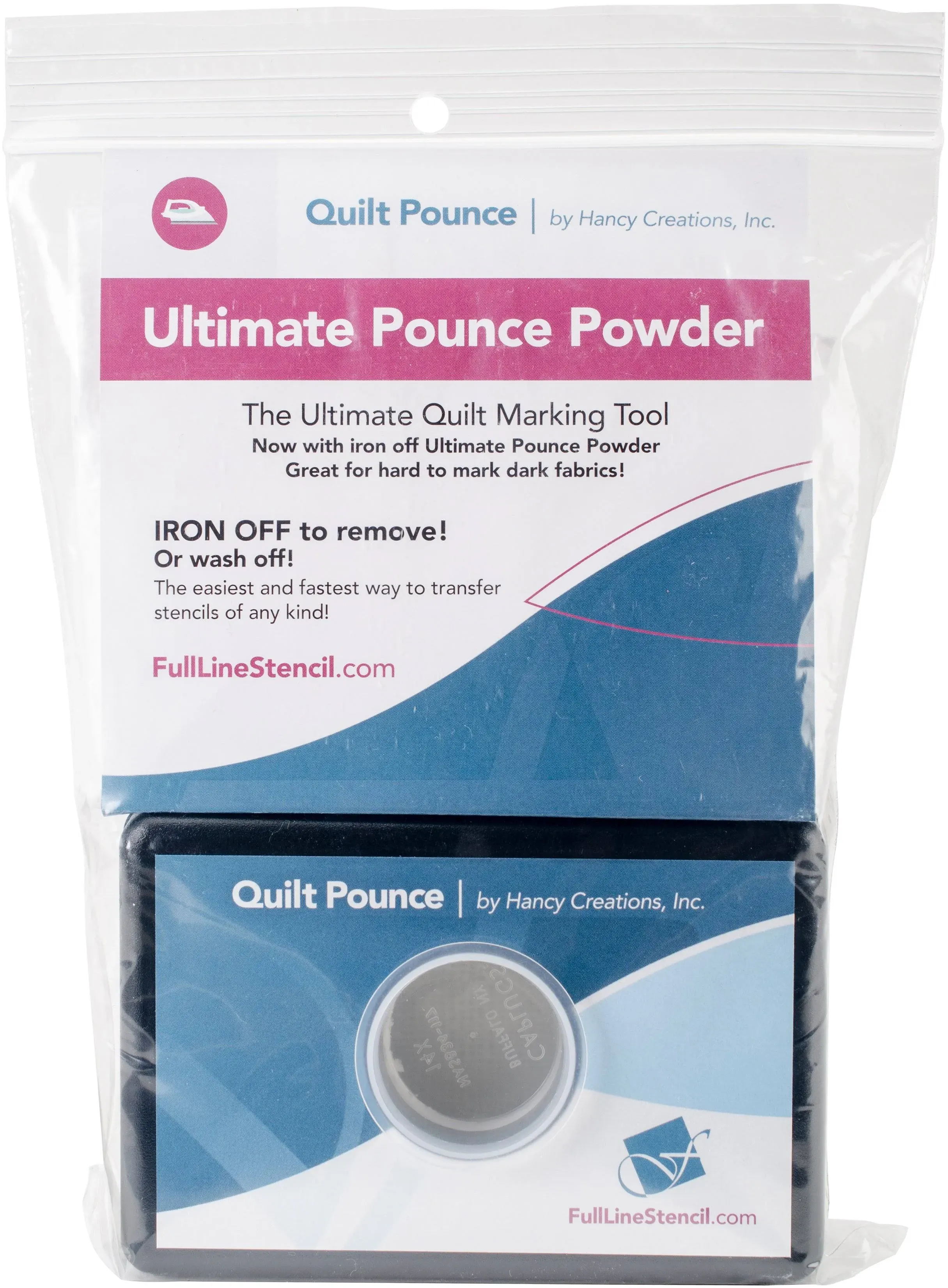 Hancy 2-Ounce Ultimate Quilt Pounce Pad with Chalk Powder, White