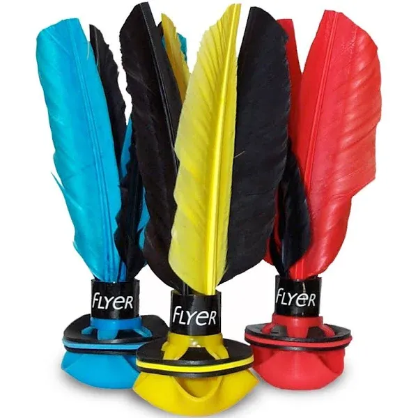 Peteca Shuttlecock Jianzi Indiaca Volleybird, Three Pack, Assorted Colors