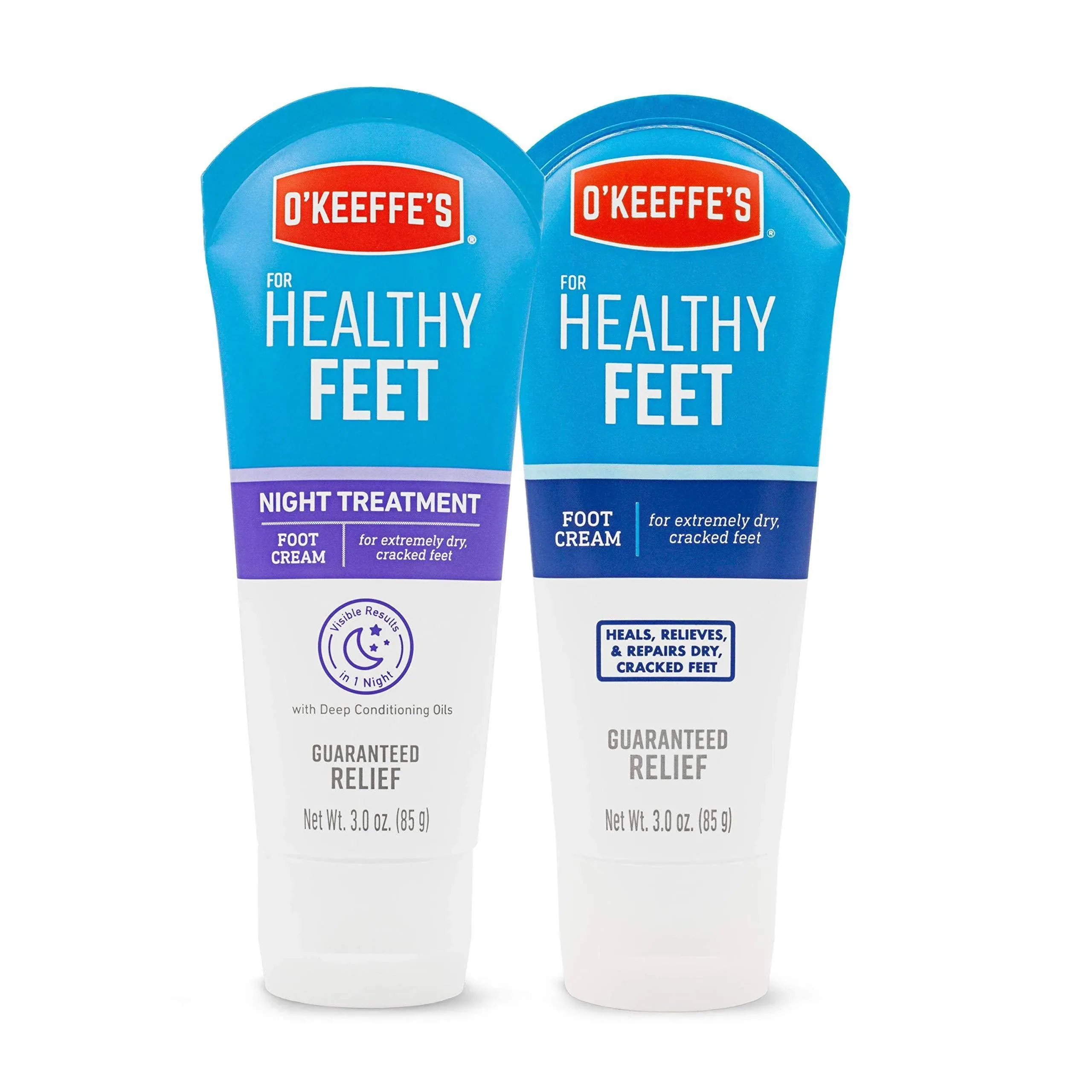 O'Keeffe's for Healthy Feet Night Treatment Foot Cream, Guaranteed Relief for Extremely Dry, Cracked Feet, Visible Results in 1 Night, 7.0 Ounce Tube, (Pack of 1)