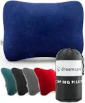 DREAMCARE Camping Pillow, Memory Foam Travel Pillow, Camping Accessories - Small Pillow Camping Essentials Camping Pillows for Sleeping, B, Blue