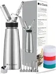 Whipped Cream Dispenser Stainless Steel - Professional Cream Whipper - 500ml